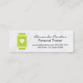 Smart Watch Hear Rate Monitor | Witte marmer Mini Visitekaartje (Voorkant)