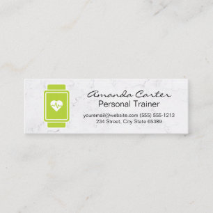 Smart Watch Hear Rate Monitor   Witte marmer Mini Visitekaartje