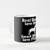 Smart Women Love Pitbulls Koffiemok (Voorkant links)