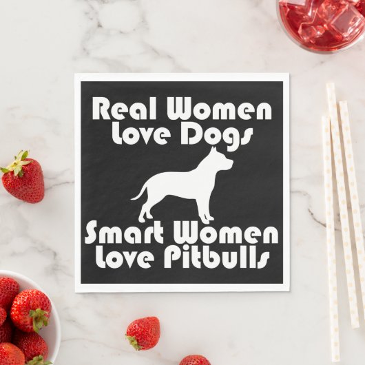 Smart Women Love Pitbulls Napkins Servet (Insitu)