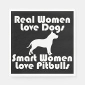 Smart Women Love Pitbulls Napkins Servet (Voorkant)