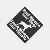 Smart Women Love Pitbulls Napkins Servet (Hoek)
