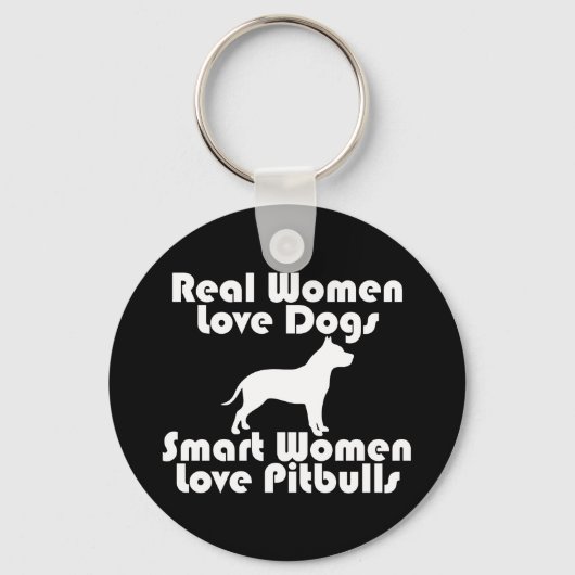 Smart Women Love Pitbulls Sleutelhanger (Voorkant)