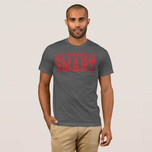 SmartDawg (donkergrijs) T-shirt (Voorkant volledig)
