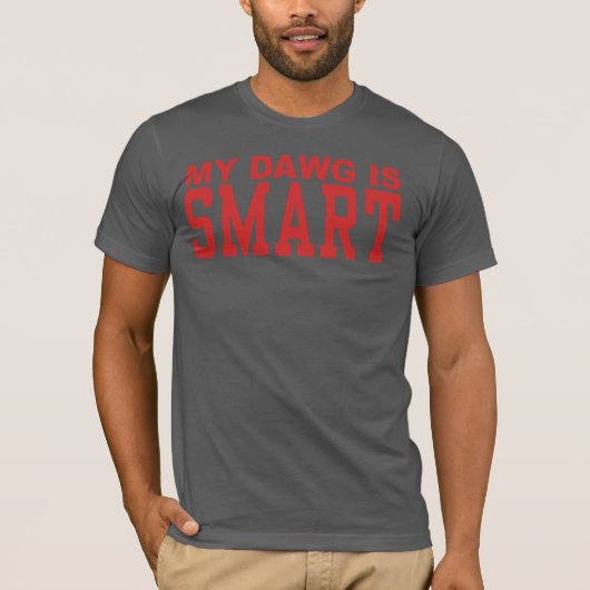 SmartDawg (donkergrijs) T-shirt (Voorkant)