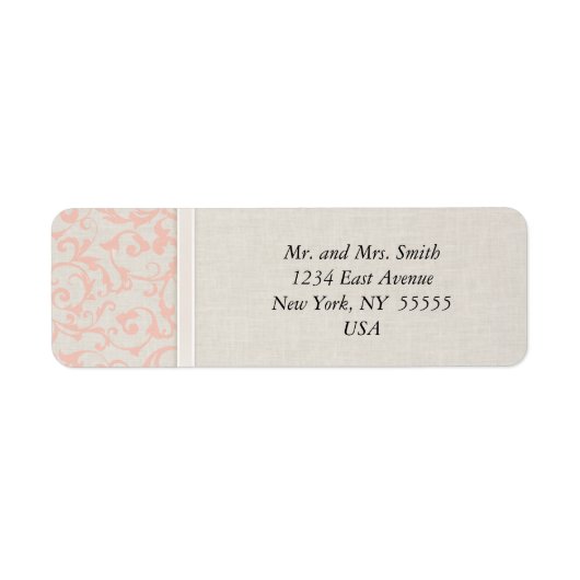 SmartElegance Coral Address Labels (Voorkant)