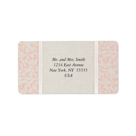 SmartElegance Coral Address Lables Etiket (Voorkant)