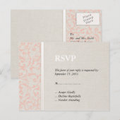 SmartElegance Coral RSVP Uitnodiging Briefkaart (Voorkant / Achterkant)