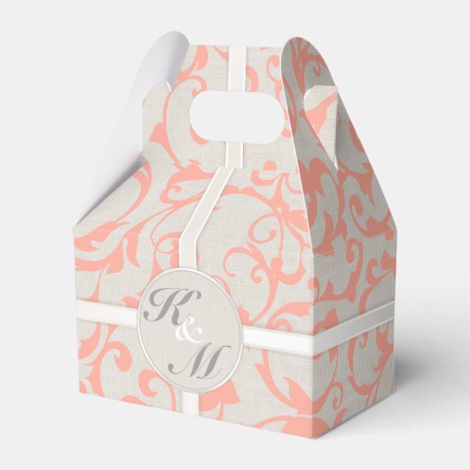 SmartElegance Coral Wedding Favor Boxes Bedankdoosjes (Voorkant Zijde)