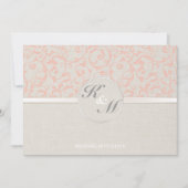 SmartElegance Coral Wedding Invitation (P) Kaart (Voorkant)