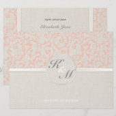 SmartElegance Coral Wedding Uitnodiging (Voorkant / Achterkant)