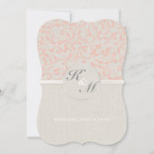 SmartElegance Coral Wedding Uitnodiging (Voorkant)