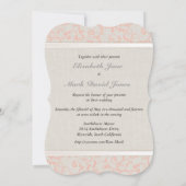 SmartElegance Coral Wedding Uitnodiging (Achterkant)