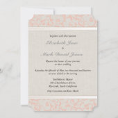 SmartElegance Coral Wedding Uitnodiging (Achterkant)