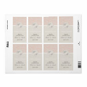 SmartElegance Coral Wedding Wine Lable Etiket (Full Sheet)