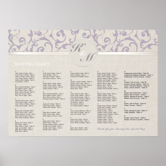 SmartElegance lavendel Bruiloftscollectie Poster (Voorkant)