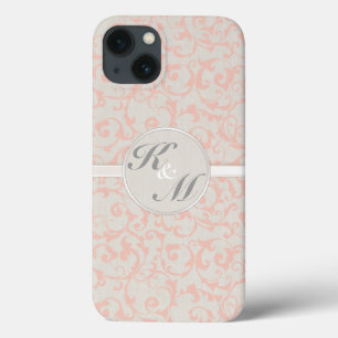 SmartElegance-linnen en koraal iPhone 13 Hoesje