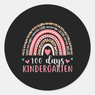 Smarter Kindergarten 100 dagen, 100e dag Ronde Sticker