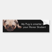 Smarter Pug Bumpersticker (Voorkant)