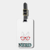 Smartest Boston Terrier Black en White Cute Puppy Bagagelabel (Voorkant verticaal)