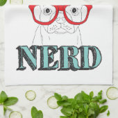 Smartest Boston Terrier Black en White Cute Puppy Theedoek (Gevouwen)