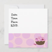 Smartie Cupcake Birthday Uitnodiging (Achterkant)