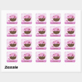 Smartie Cupcake Dank Je Vierkante Sticker (Vel)