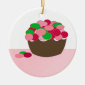 Smartie Cupcake Keramisch Ornament (Voorkant)