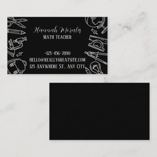 SmartMath Tutoring Services Visitekaartje (Voorkant / Achterkant)