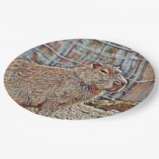 SmartMix Animal - Capybara Papieren Bordje (Gekanteld)