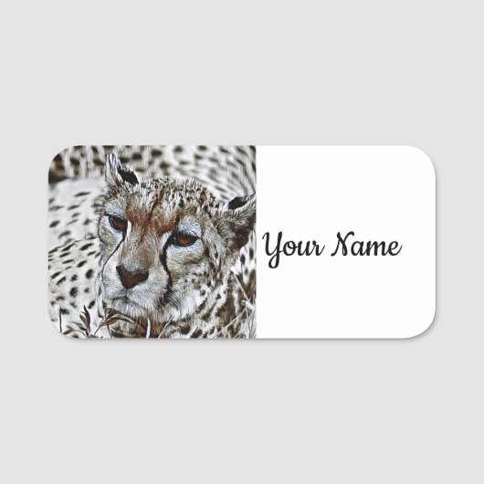SmartMix Animal - Cheetah 2 Naamplaatje (Voorkant)