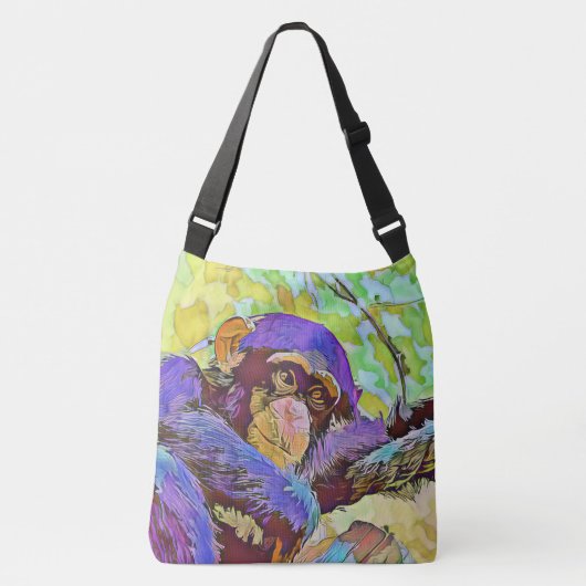 smartmix dier - chimpansee 3 crossbody tas (Voorkant)