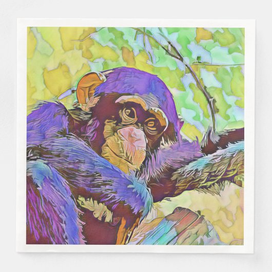 smartmix dier - chimpansee 3 servet (Voorkant)