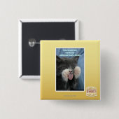 Smartmouth cat vierkante button 5,1 cm (Voorkant /achterkant)