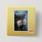 Smartmouth cat vierkante button 5,1 cm (Voorkant)