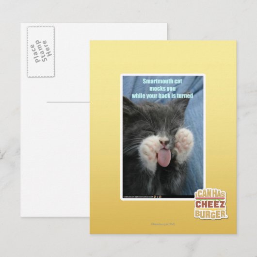 Smartmouth kat briefkaart (Voorkant / Achterkant)