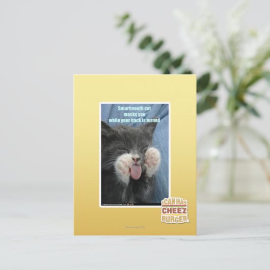 Smartmouth kat briefkaart (Staand voorkant)