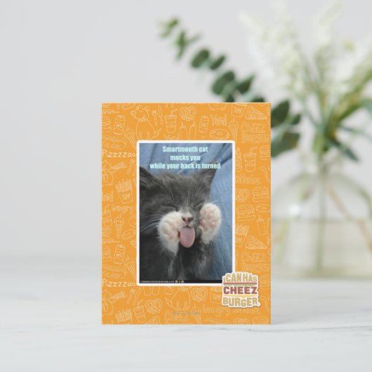 Smartmouth kat briefkaart (Staand voorkant)