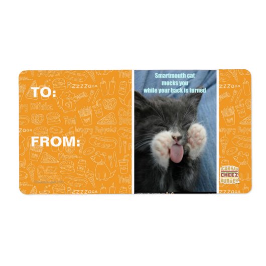 Smartmouth kat etiket (Voorkant)