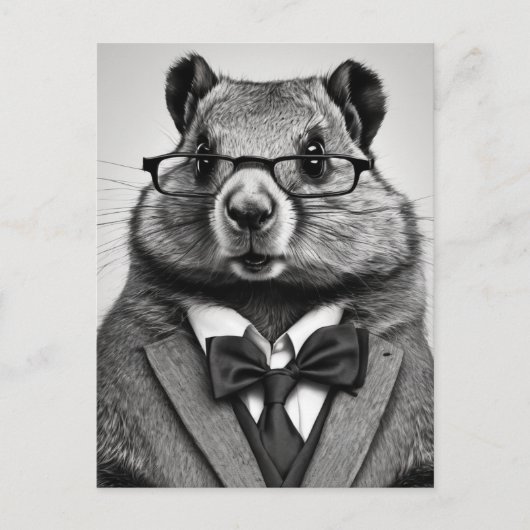 SmartPants Groundhog Feestdagenkaart (Voorkant)