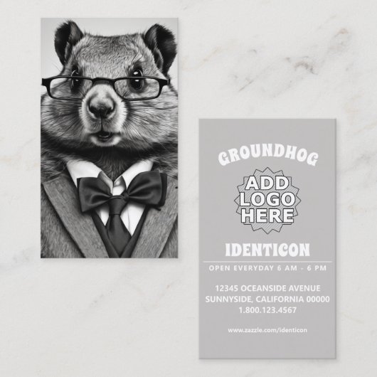 SmartPants Groundhog Visitekaartje (Voorkant / Achterkant)