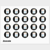 Smartphone advies ronde sticker (Vel)