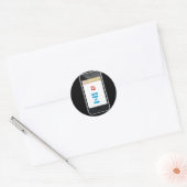 Smartphone advies ronde sticker (Envelop)