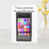 Smartphone-app 50e verjaardag Kaart (Gele Bloem)