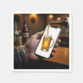 Smartphone Bier Mok Servet (Voorkant)