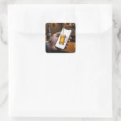 Smartphone Bier Mok Vierkante Sticker (Tas)