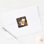 Smartphone Bier Mok Vierkante Sticker (Envelop)