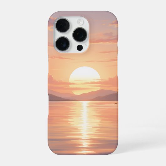 Smartphone case with sea sunset illustration iPhone hoesje (Achterkant)