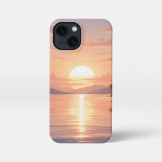 Smartphone case with sunset illustration iPhone 13 mini hoesje