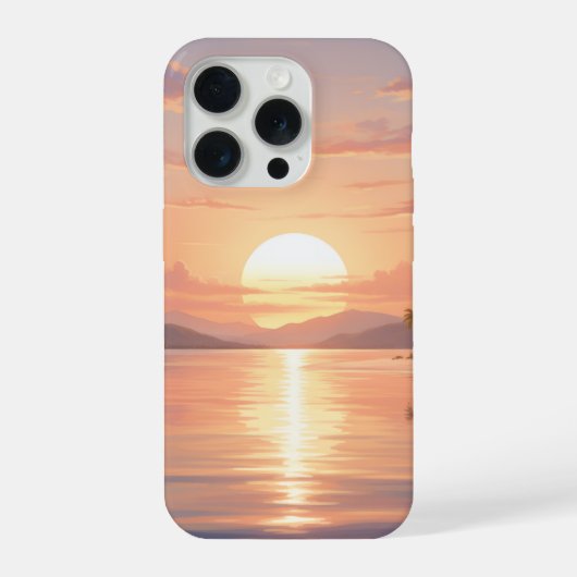 Smartphone case with sunset illustration iPhone hoesje (Achterkant)